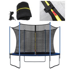 Round Trampoline Enclosure Net Replacement For 12FT 8 Poles Weather-Resistant
