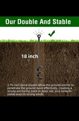 Ground Anchors Heavy Duty, Swing Set Anchor Kit 18 Inch 4 Pack Screw in Earth…