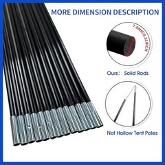 Universal Trampoline Fiber Glass Rods to Replace The For 15FT Trampoline Frame