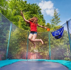 Botabee Trampoline Basketball Hoop Attachment with Mini Balls | Waterproof & …