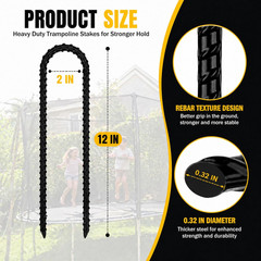 Trampoline Stakes Anchors High Wind Heavy Duty Tent Stakes 12 Inch Ground Anchor
