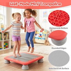 25.5” Mini Trampoline with 4 Removable and Non-Slip Foot Pads for Kids
