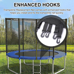 Trampoline Safety Net for 4-16Ft Garden Trampolines – Kids Protective Fences