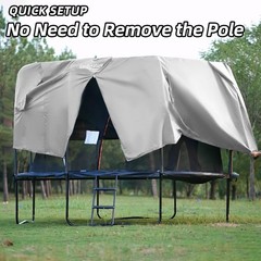 Gardenature 12FT Trampoline TentTent Only, Fit for 8 Straight Poles Round Tra…