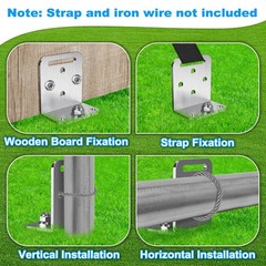 Insaga 24” Heavy Duty Ground Anchors Screw in 10mm Solid Steel with L Bracke…