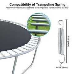 60Pcs 5.5″ Trampoline Springs Heavy Duty Galvanized Steel Replacement Spring Kit