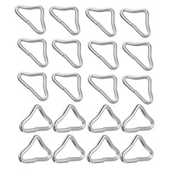 20Pcs Reusable Iron Triangle Rings Trampoline Replacement Parts Silver Color