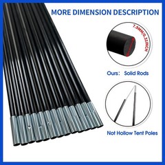 Universal Trampoline Fiber Glass Rods to Replace The Top Ring of Net Enclosur…