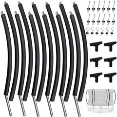6 PCS Trampoline Curved Pole Replacement, Universal Curved Enclosure Net Poles