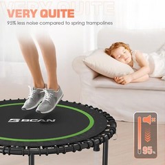 550LBS Foldable Mini Trampoline,48″ Fitness Trampoline with Durable Bungees
