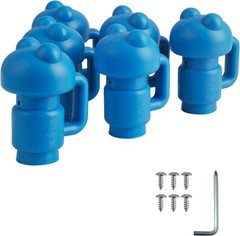 Safety-Designed 1.26″ Trampoline Cap Set – 6 Blue Caps for Secure Netting