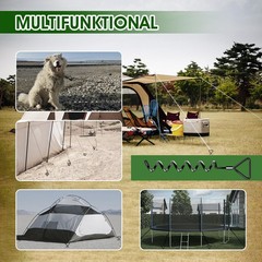 Ground Anchor Trampoline 4 Pack | Heavy Duty Screw In Ground Anchor for Trampo…