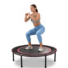 48in Springless FitnessTrampoline 450lbs Load Quiet Safe IndoorOutdoor Rebounder