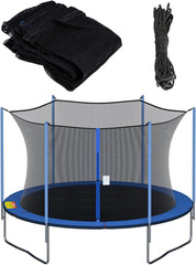 Trampoline Replacement Safety Net for 6 Straight Poles round Frame Trampolines,