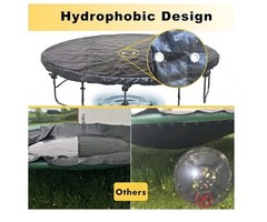 8 FT Trampoline Protective Cover, Waterproof, Anti-UV, Snow & Dust-Proof, Black