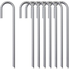 J Hook Rebar Stakes 12 Inch (12 Pack) – Rebar Ground Anchors – Heavy Duty Pro…