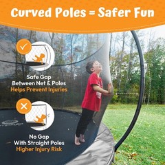 Round Trampoline with Enclosure 8ft 10ft 12ft 14ft 15ft 16ft Outdoor Jump Set