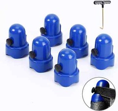 1.5″ Diameter Trampoline Enclosure Pole Caps with Screw Thumb, Blue, Only Fit in