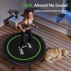450/550LBS Mini Rebounder Trampoline for Adults, 40″/48″ Foldable Fitness Tra…