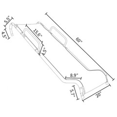 Universal Trampoline Slide 60″ * 20″ Slide with 2 Iron Plasticized Handles Bu…