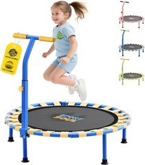 36” Mini Trampoline Kids 3-6 Foldable & Spring-Free Small Toddler Trampoline