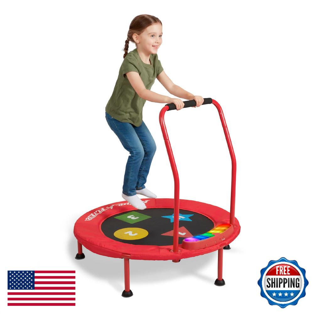 Radio Flyer Game Time Trampoline Mini Trampoline For Toddlers Ages 3-6 Years