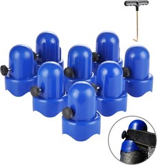 1.5″ Diameter Trampoline Enclosure Pole Caps with Screw Thumb, Blue, Only Fit in