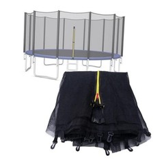 Trampoline Net Replacement Safety Enclosure Nets Protective 8FT 6Poles Black