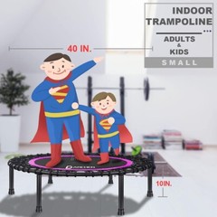 450 lbs Mini Trampoline for Adults – Indoor Small Rebounder Exercise – Quiet …