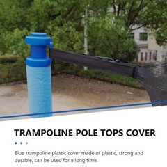 10Pcs Practical Blue Plastic Pole Caps for Trampoline Enclosure Protector