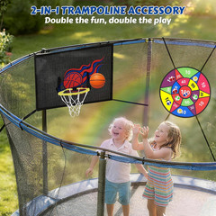Trampoline Basketball Hoop, Adjustable Basketball Hoop for Trampoline with 3 Min