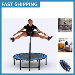 Blue Alloy Steel Fitness Trampoline – Silent Bounce for Safe Home Activities