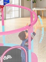 60″ Trampoline for Kids 5FT Toddler Trampolines Pink / Blue -1- 6-in-1