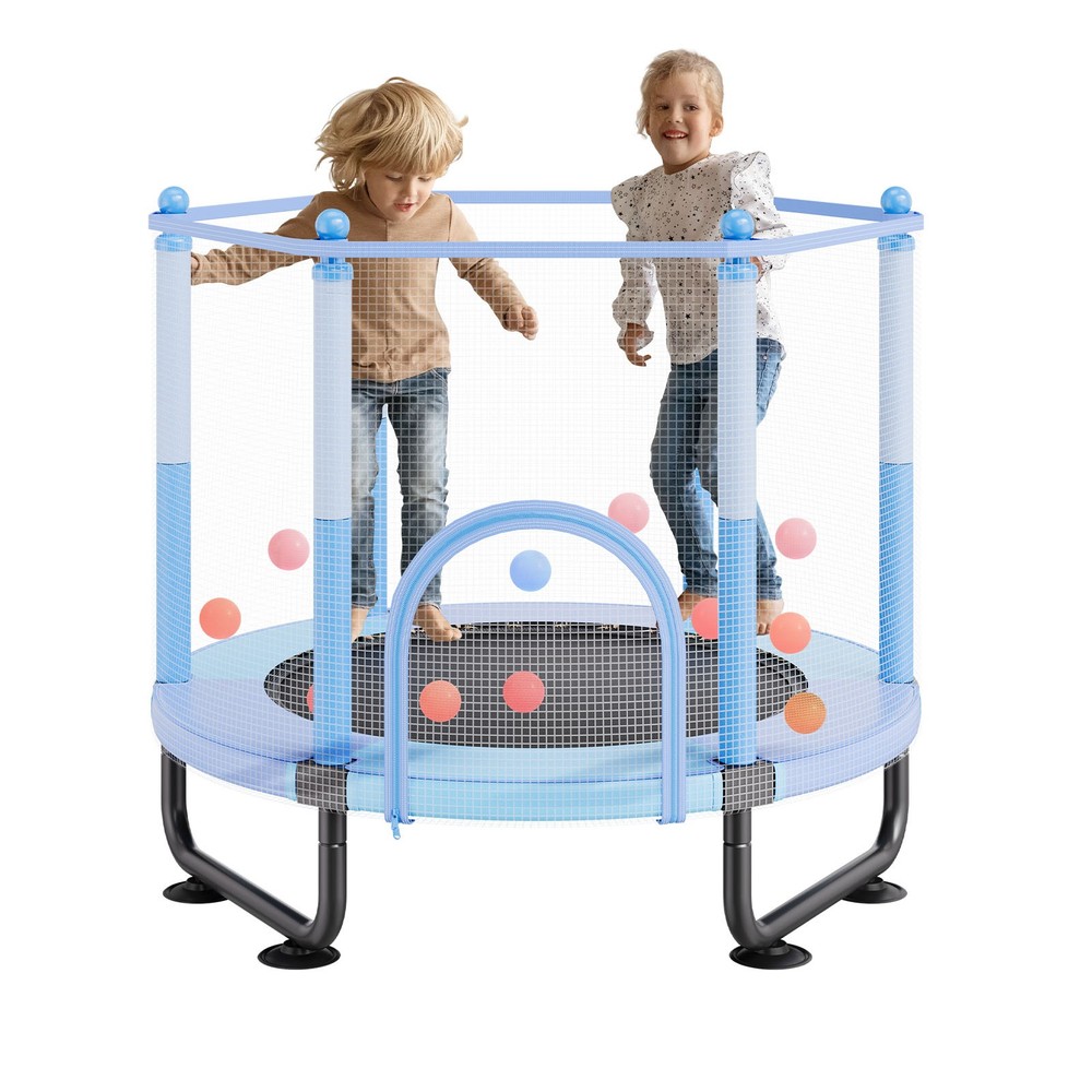 VEVOR 60″ Trampoline for Kids Mini Toddler Trampoline with Net Indoor Outdoor