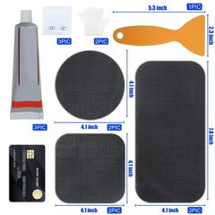 Trampoline Patch Repair Kit 3 Sizes Patches | Mat Black