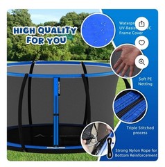 ULTRRAPOWER Sports Trampoline Replacement Net 12ft 6 Pole.