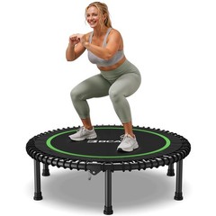 40″ Adult Fitness Trampoline with Durable Bungees, Stable & Quiet Exercise Re…