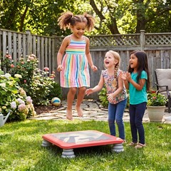 25.5” Mini Trampoline with 4 Removable and Non-Slip Foot Pads for Kids