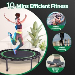Rebounder Trampoline for Adults,40 inch Mini Trampoline, Bungee Rebounder Exerci