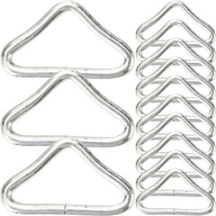 30Pcs Professional Trampoline Triangle Buckles Durable Metal Rings Silver