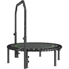 40″ Foldable Mini Fitness Trampoline Adults Exercise Rebounder with Handle
