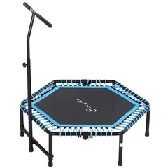48″ Foldable Adjustable Trampoline Bungee Exercise Cardio Fitness Jumper, Blue