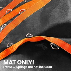 Soozier Trampoline Mat with 72 V-Hooks Fits 12ft Trampoline Orange