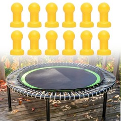 12x Trampoline Pole Enclosure Caps Replacement Accessories Spare Parts Yellow
