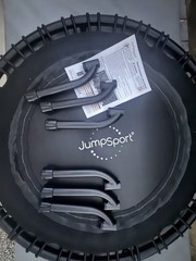 JumpSport 220 in-Home Cardio Fitness Rebounder, 39″ Mini Trampoline (Open Box)
