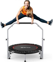 40/48″ Foldable Mini Trampoline Max Load 330lbs/440lbs, Fitness Rebounder wit…