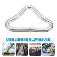 40Pcs Heavy Duty Zinc Plated Metal Triangle Rings for Trampoline and Bag Buckles