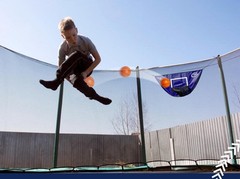 Botabee Trampoline Basketball Hoop Attachment with Mini Balls | Waterproof & …
