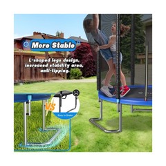 SkyBound 6FT 12FT 14FT Outdoor Trampoline with Net Enclosure – Recreational B…