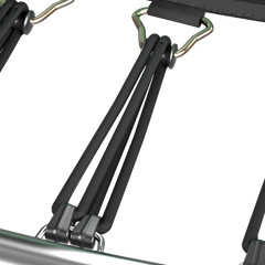6FT No Gap Trampoline Dark Green Steel Frame Silent Bungee Cord Bounce